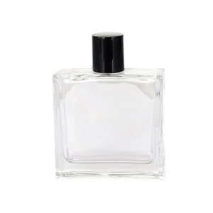 100ml rechteckige Parfümflasche mit schwarzem Deckel Luxus-Look Parfümflasche mit dickem Boden