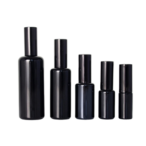 Undurchsichtige Massagelotion-Pumpflasche aus schwarzem Glas